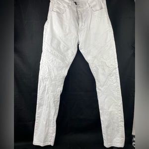 M Society Politically Incorrect White Jeans Sz 36x32
